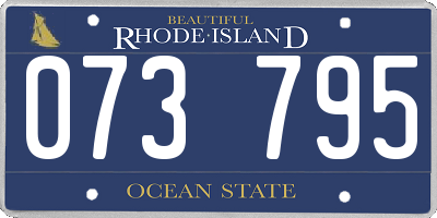 RI license plate 073795