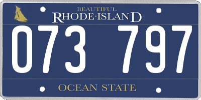 RI license plate 073797