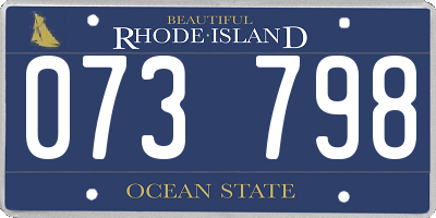 RI license plate 073798