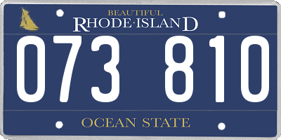 RI license plate 073810