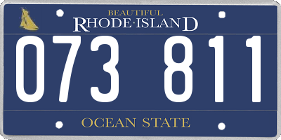 RI license plate 073811