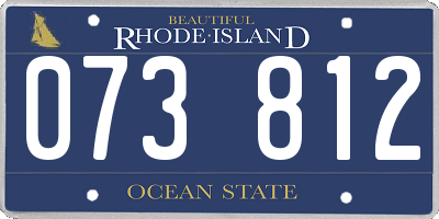 RI license plate 073812