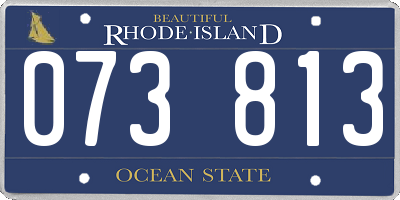 RI license plate 073813