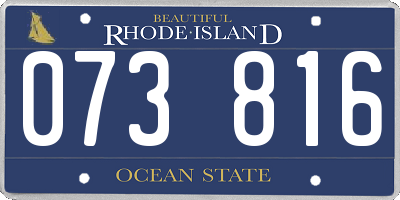 RI license plate 073816
