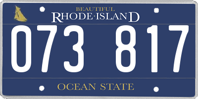 RI license plate 073817
