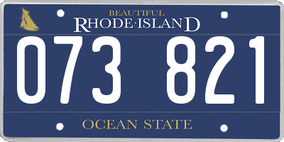 RI license plate 073821