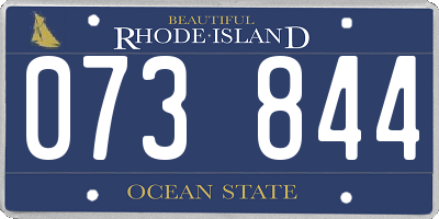RI license plate 073844
