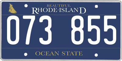 RI license plate 073855