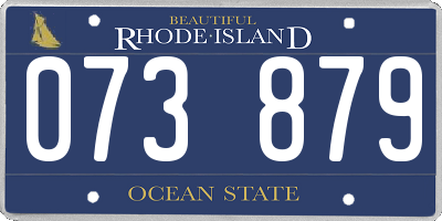 RI license plate 073879