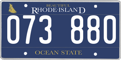 RI license plate 073880
