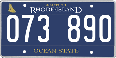 RI license plate 073890