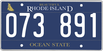 RI license plate 073891