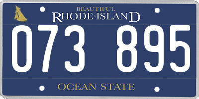 RI license plate 073895