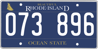 RI license plate 073896