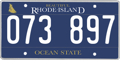 RI license plate 073897