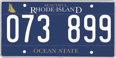 RI license plate 073899