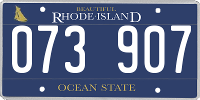 RI license plate 073907