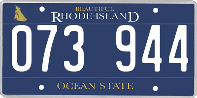 RI license plate 073944