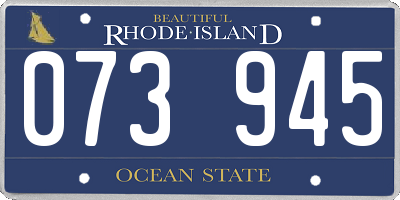 RI license plate 073945