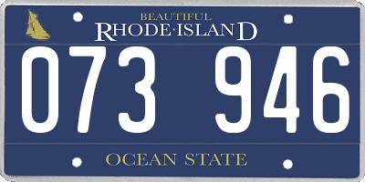 RI license plate 073946