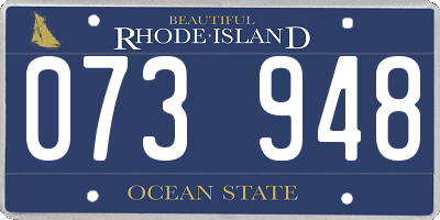 RI license plate 073948