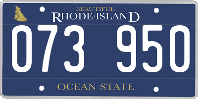 RI license plate 073950
