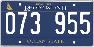RI license plate 073955