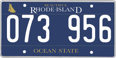 RI license plate 073956