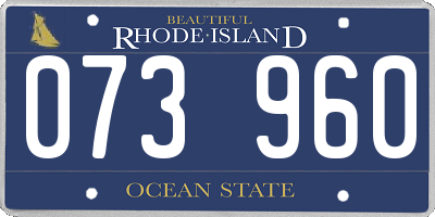 RI license plate 073960
