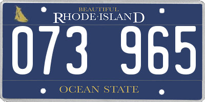 RI license plate 073965