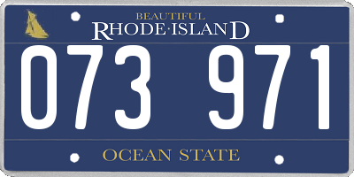 RI license plate 073971