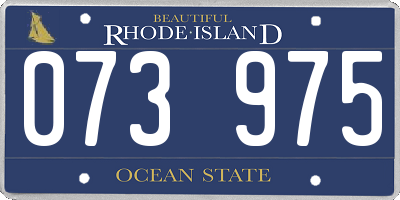 RI license plate 073975