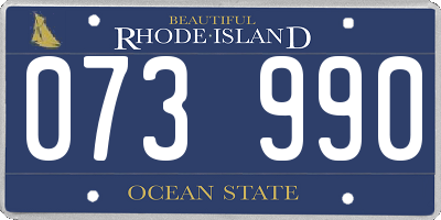 RI license plate 073990