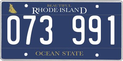 RI license plate 073991