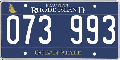 RI license plate 073993