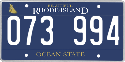 RI license plate 073994