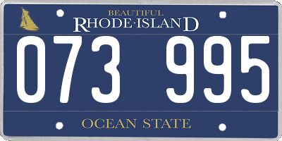 RI license plate 073995