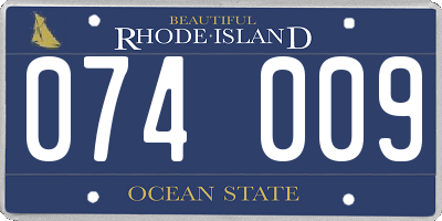 RI license plate 074009