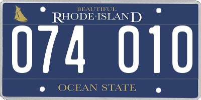 RI license plate 074010