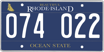 RI license plate 074022