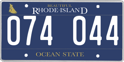 RI license plate 074044