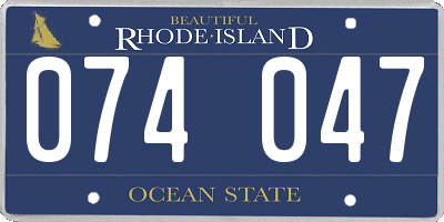 RI license plate 074047