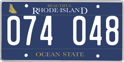 RI license plate 074048