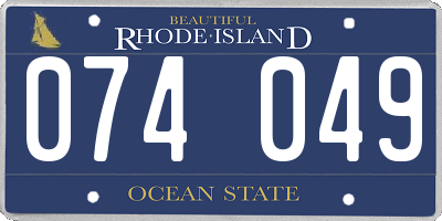 RI license plate 074049
