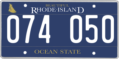 RI license plate 074050