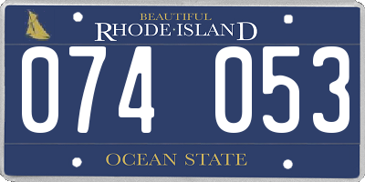 RI license plate 074053
