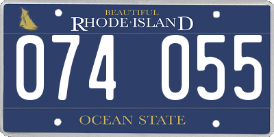 RI license plate 074055