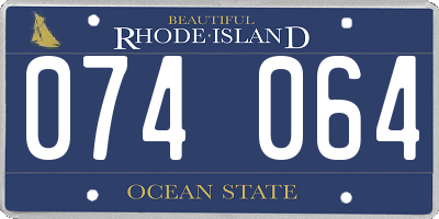 RI license plate 074064