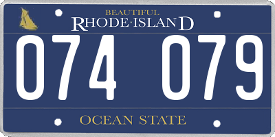 RI license plate 074079