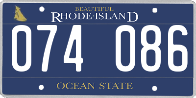 RI license plate 074086